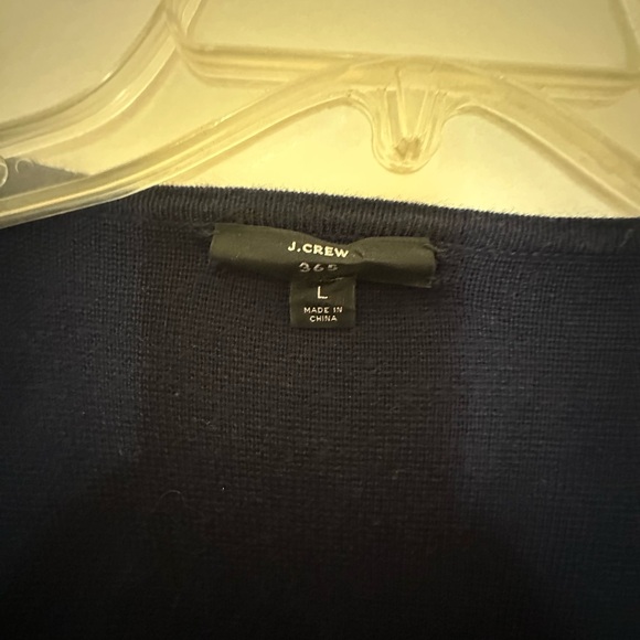 JCrew 365 Juliette Collarless Sweater Blazer in navy blue size large l xl - Picture 10 of 10